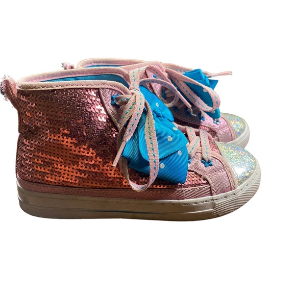 JOJO SIWA PINK BLUE BOW SHOES SIZE 1 - Picture 5 of 14